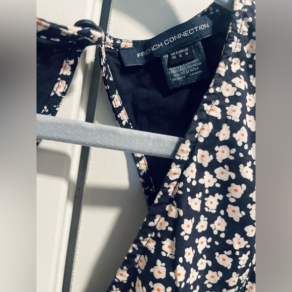 NWOT! French Connection Aura Cotton Ditsy-Print Puff-Sleeve Dress, Eu SM I US 6 - Picture 12 of 14